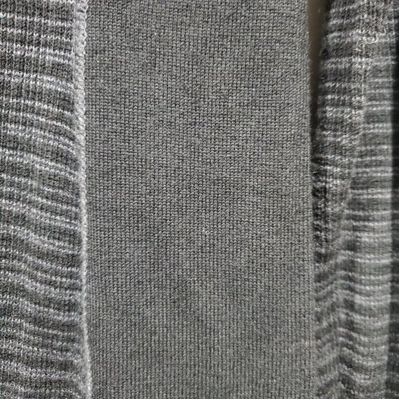 PrAna Women's Coal Kelland Turtleneck Wool-Blend Sweater Dress Black Stripe Sz M - Picture 13 of 16